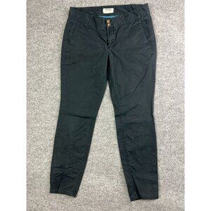 Mountain Khakis Chino Pants Women's 8 Black Classic Fit Tapered Cotton